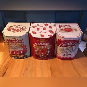 3/$40 Campbell’s Soup Tin Boxes